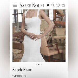 Sareh Nouri Colette wedding dress, buttons down the back with beautiful train